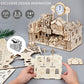 3D Wooden Puzzles for Santa's Workshop, Wood Creative Mechanical Puzzles Assembly Model Building Kits to Build for Adults & Kids, Christmas Decor Model Kit(No Battery Included)