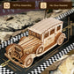 Hallisun 3D Wooden Puzzle for Adults, Mechanical Classic Car Puzzle, DIY Vintage Vehicle Model Building Kit Handicraft Wood Craft Hobbies Toy, Birthday for Hobbyist 14+ Family Women Men, 187 Pcs