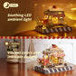 FUNPOLA 3D Wood Puzzle Travel Truck Model - DIY Miniature Adventure Truck Kit with LED Lights - Creative Gift for Kids and Adults(Travel Truck)