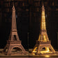 Rowood Eiffel Tower,3D Puzzle Model Kits for Adults,DIY 3D Wooden Puzzles for Adults,Builing Set with LED,Home Decoration Festival Gift Idea