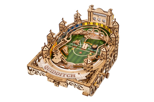 UGEARS Quidditch Pinball Machine - Harry Potter 3D Wooden Puzzles for Adults to Build Mechanical Wooden Model Kit - Working Wood Brain Teaser Pinball Game for Fathers Day - Advanced Level 402 Pcs