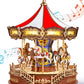 Rolife Wooden 3D Puzzles for Adults, DIY Carousel Music Box with Chaser Lights 11.6" Model Building Kit, Construction Project Craft Kits for Adults Hobby Home Decor Chiristmas Gifts for Boys Girls