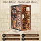 CCCDF Book Nook Kits for Adults, DIY Book Nook Kit Miniature House Dollhouse Kit, 3D Wooden Puzzle Booknook Bookend Bookshelf Decor Model Build with Dust Cover (Abbey Library)