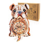 Cutywood 3D Puzzle for Adults Bulldog Clock - Mechanical DIY Wall Clock Kit Model Building Set Hobbies for Women Men Puzzle Home Decor & Stress Relief Craft Unique Gift for DIY Lovers