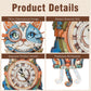 Cutywood 3D Puzzles for Adults Clock-Cat Detective Design Model Kit-Mechanical DIY Pendulum Clock with Roman Numerals-Desk Home Office Decor Personalized Gift for DIY Lovers