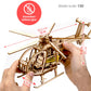 WOODEN.CITY Helicopter 3D Wooden Puzzle – Wooden Model Kit for Adults, 173-Piece Mechanical Helicopter with Working Rotor, DIY Aircraft Model, Made in EU