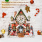 Cutywood 3D Puzzles for Adults Clock-Christmas House Design Model Kit-Mechanical DIY Pendulum Clock with Roman Numerals-Desk Home Office Decor Personalized Gift for DIY Lovers