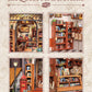 Cutefun Book Nook Kit, DIY Miniature Dollhouse Library Kit for Adults and Teens, Tiny House Building Bookshelf Insert Decor with LED Light, Gifts for Family and Friends (Jack's Bookery)