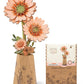 ROBOTIME 3D Puzzle Light Orange Gerbera Daisy TW111, DIY Wooden Flower Craft, Artificial Flowers Model Kit to Assemble for Adults, Home Decoration and Valentine's Day Toy Gift Set