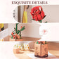 ROBOTIME Red Rose 3D Wooden Flower Puzzle, DIY Craft Kit for Adults, Everlasting Artificial Floral Bouquet, Unique Romantic Gift for Her, Wife, Girlfriend