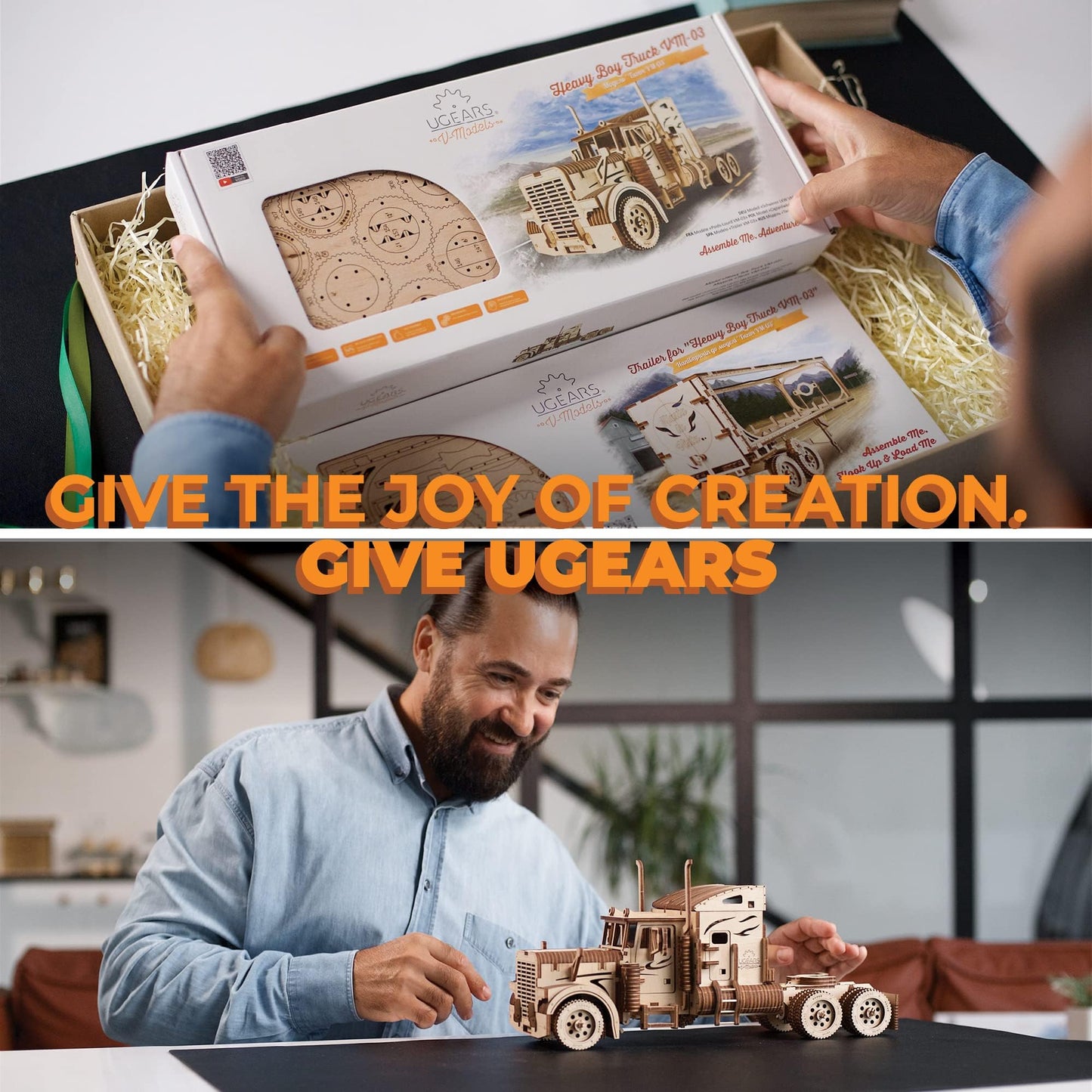 Ugears 70056 Heavy Boy Truck VM-03 Model Plywood DIY Model – Ecological Wooden Model