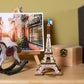 UGEARS Wooden 3D Puzzle Paris Eiffel Tower Iconic Model for Adults Easy Assembly DIY Miniature Kit 50 Pcs