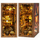 Book Nook Kit for Adult - THRIVINGIVAN Miniature Model Build Dollhouse Kit 3D Wooden Puzzle with Sensor Led Light for Bookshelf Bookend Insert Decor Adults Teen Crafts(Magic Bookstore)