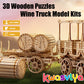 KWASVLYA 3D Wooden Puzzles Wine Truck Model Kits, Wooden Train Puzzles for Adults and Teens, Educational Brain Teaser Assembly Model, Gifts for Christmas/Birthday