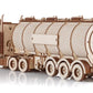 DIY Wooden 3D Mechanical Model - Set Road King - Spring-Powered Mechanism - No Glue Needed - Top-Grade Plywood (Tank Semitrailer)