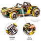 WOODEN.CITY Roadster LE 3D Wooden Puzzles for Adults – Build Your Own Roadster car with Rubber‑Band Motor – Self‑Assembly Model, DIY Gift for Adults and Teens