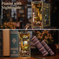 CCCDF Book Nook Kit, DIY Miniature Dollhouse Booknook Kit, 3D Wooden Puzzle Bookend Bookshelf Insert Decor with LED Light for Teens and Adults (Pianist with Nightingale)