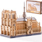 ROBOTIME 3D Wooden Puzzles for Adults, Scale 1: 460 Notre Dame de Paris Building Set, Architecture Wooden Model Kit Creative Gift