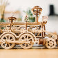 Wood Trick Wooden Toy Train Set with Railway - 34x7″ - Locomotive Train Toy Mechanical Model Kit - 3D Wooden Puzzles for Adults to Build - Engineering DIY Models for Adults to Build