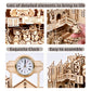 3D Wooden Puzzles for Santa's Workshop, Wood Creative Mechanical Puzzles Assembly Model Building Kits to Build for Adults & Kids, Christmas Decor Model Kit(No Battery Included)