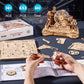ROKR 3D Wooden Puzzles for Adults Miniature Marble Run Building Toys,DIY Pinball Machine Model Kits-Gear Ball Challenge EGC01