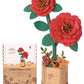 ROBOTIME 3D Puzzle Wooden Flower Red Camellia DIY Model Kit to Build for Adults Artifical Bouquet Collection Craft Brain Teaser Puzzle Creative Gift Home Decor