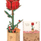 ROBOTIME Red Rose 3D Wooden Flower Puzzle, DIY Craft Kit for Adults, Everlasting Artificial Floral Bouquet, Unique Romantic Gift for Her, Wife, Girlfriend
