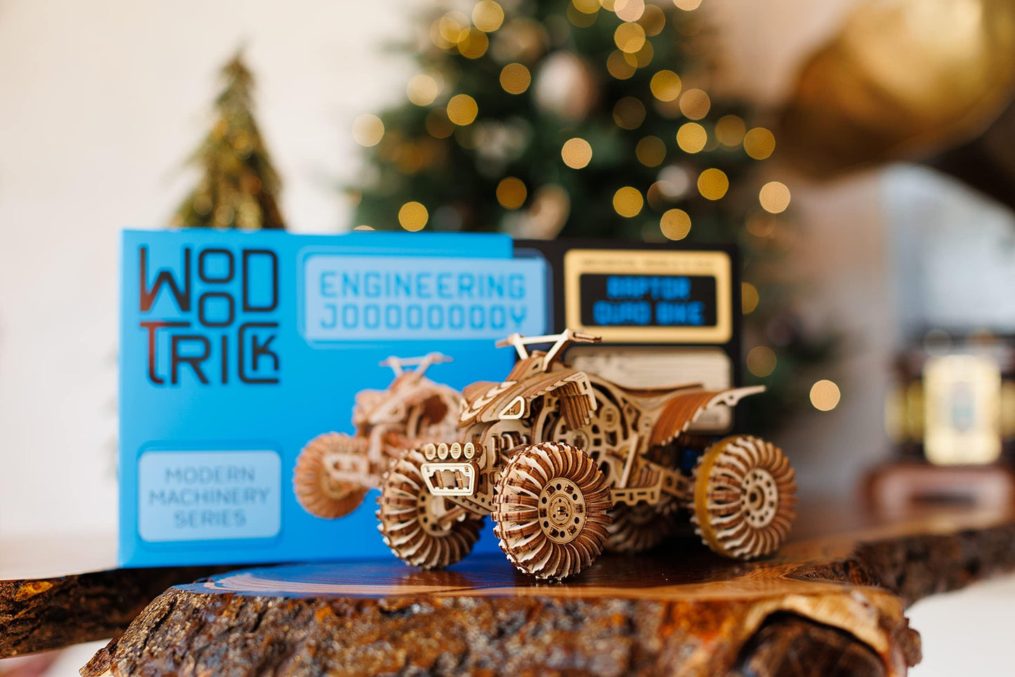 Wood Trick Quad Bike 3D Wooden Puzzles for Adults and Kids to Build - Rides up to 30ft - Wooden Model Car Kits to Build - Model Kits for Adults - Challenging Project Hobby