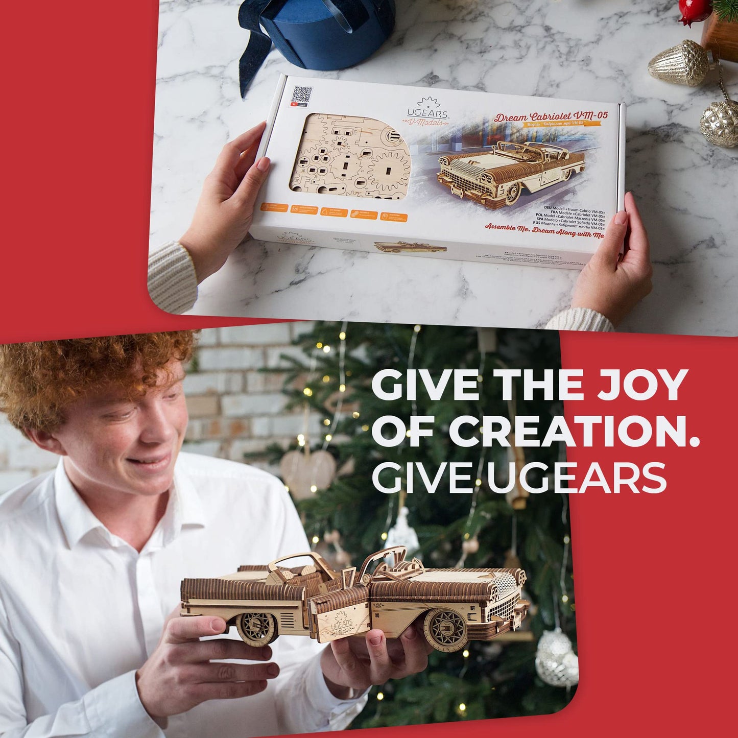 UGears Mechanical Wooden 3D Puzzle Model Dream Cabriolet VM-05