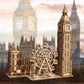 Music Park 3D Puzzles Big Ben Real Clock with Night Light Wooden Model Kits for Adults to Build Ferris Wheel Craft Christmas and Birthday Gifts Home Decoration