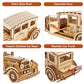 Hallisun 3D Wooden Puzzle for Adults, Mechanical Classic Car Puzzle, DIY Vintage Vehicle Model Building Kit Handicraft Wood Craft Hobbies Toy, Birthday for Hobbyist 14+ Family Women Men, 187 Pcs