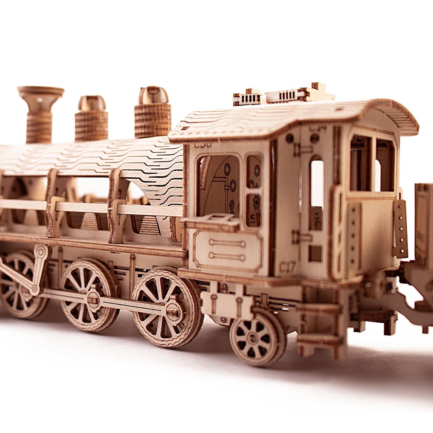 KWASVLYA 3D Wooden Puzzles, Wooden Puzzles Train for Adults and Teens, Educational Brain Teaser Assembly 3D Model Trains, Gifts for Christmas/Birthday（Luxury Steam Train）