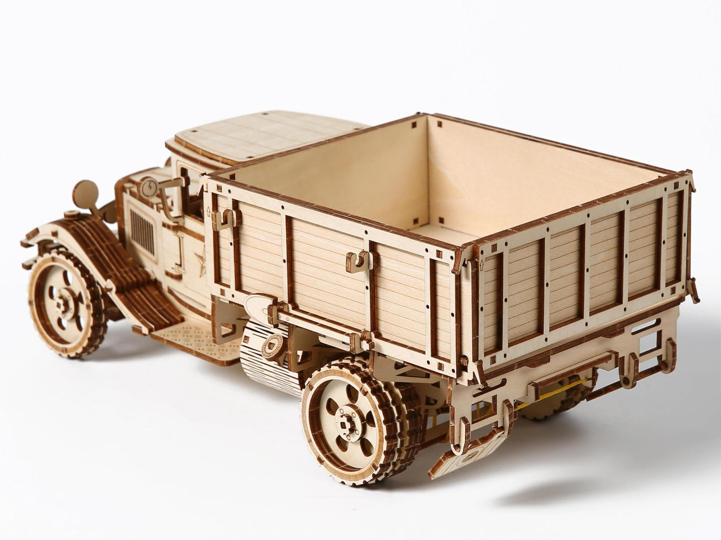 Hallisun 3D Wooden Truck Puzzle, 3D Wooden Puzzle for Adults, DIY Assembly Mechanical Truck Building Kit, Handicraft Wood Car Craft, Birthday for Hobbyist Collectors Family Women Men Age 14+, 246 pcs