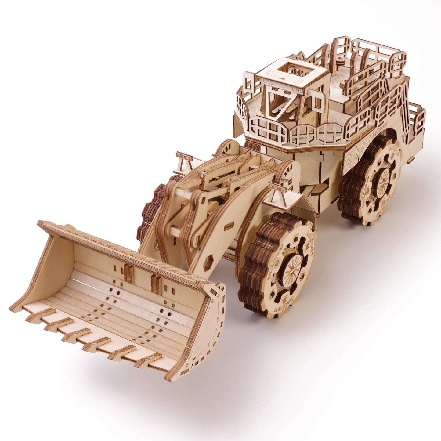 KWASVLYA 3D Wooden Puzzles,Bulldozer Model Kits, Wooden Puzzles for Adults and Teens, Educational Brain Teaser Assembly Model Car, Gifts for Christmas/Birthday