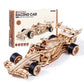 ROKR 3D Wooden Puzzle 1:18 Scale Formula Racing Cars for Adults, 5 Hour Build, Wind up Toys Model Car Kits for Adults to Build, Ideal Gift for Boys and Men
