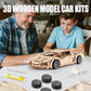 3D Wooden Puzzle Car for Adults (Sport Car)