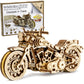 WOODEN.CITY Cruiser V-Twin Motorcycle 3D Puzzles for Adults - Wooden Model Kits to Build - Interactive Wooden Puzzle Motorcycle Kit - Hobbies for Men