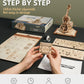 ROKR 3D Wooden Puzzles for Adults,Wooden Music Box Kits-Cello Wood Model Kits for Adults to Build,Stem Projects for Teens,Birthday Gifts Hobbies for Women Men
