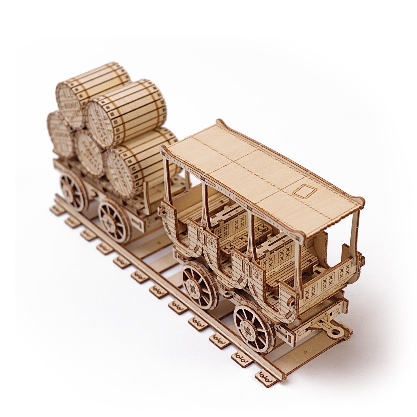 KWASVLYA 3D Wooden Puzzles Wine Truck Model Kits, Wooden Train Puzzles for Adults and Teens, Educational Brain Teaser Assembly Model, Gifts for Christmas/Birthday