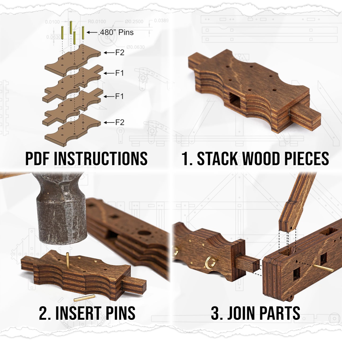 Medieval Kits Catapult Kit - Ralph Payne-Gallwey | Classic Series | 3D Wooden Puzzle