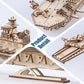 Herseme 3D Wooden Puzzles for Adults, 242 PCS 3D Puzzles for Adults- Brain Teaser Wooden Puzzles for Father/Son, Gifts for Fathe/Son, Decompression 3D Puzzle Wood Models Kits (1.Aircraft Carrier)