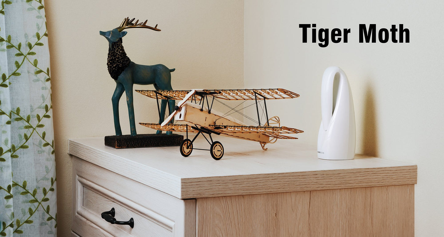 Viloga 3D Wooden Puzzles DIY Tiger Moth Bi-Plane Vintage Airplane Model Kit, Laser Cut Balsa Wood Model Aircraft Kits to Build for Adults