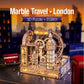 ROKR Marble Travel London, 3D Wooden Puzzles for Adults, Marble Run Kit Adults to Build, 3D Wooden Puzzle with LED, Unique Gift for Men Women