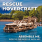 UGEARS Rescue Hovercraft - Boat Model Kits for Adults - 3D Wooden Puzzle Ship - Wood Model Boat Kits to Build - Premium Model Boats Kits with Intricate Design to Build for Adults
