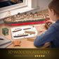 Titanic 3D Wooden Puzzles for Adult with LED Light, Home Decoration Titanic Model Kits for Adults, Sailboat Hobbies for Men, Christmas Birthday DIY Miniature Kit Gift for Adults Teens