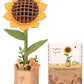 ROBOTIME Sunflower 3D Wooden Puzzle for Adults - DIY Crafts Building Kit, Relaxing Stress Relief Home Decor Art Model, Unique Birthday Gift for Mom, Women, Her