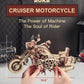 ROKR 3D Wooden Motorcycle Puzzle-1:8 Scale Wood Model Motorcycle Kits to Build for Adults