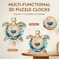 Cutywood 3D Puzzles for Adults Clock-Turtle Design Model Kit-Mechanical DIY Pendulum Clock with Roman Numerals-Desk Home Office Decor Personalized Gift for DIY Lovers