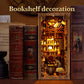 Book Nook Kit for Adult - THRIVINGIVAN Miniature Model Build Dollhouse Kit 3D Wooden Puzzle with Sensor Led Light for Bookshelf Bookend Insert Decor Adults Teen Crafts(Magic Bookstore)