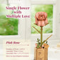 rowood Artifical Flower,Wood Flower Building Toy Set,Mother's Day/Valentine's Day/Teacher's Day/Thanksgiving Day/Christmas/Birthday Gift for Mom/Women/Grandma/Wife/Her-Pink Rose, TW041